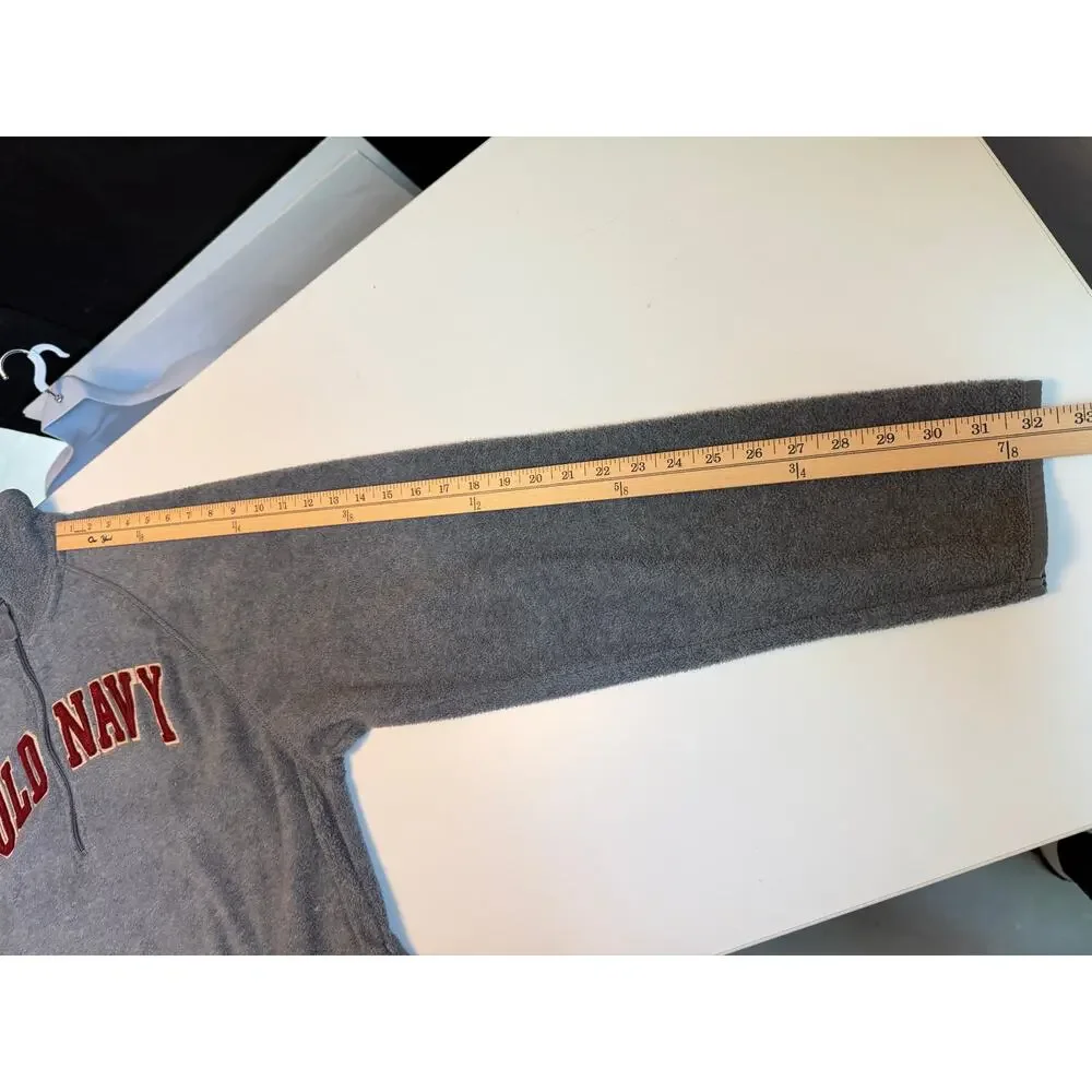Y2K Old Navy Mens Fleece 1/4 Zip Pullover Sweatshirt Size 2X Gray Outdoor - Picture 9 of 9